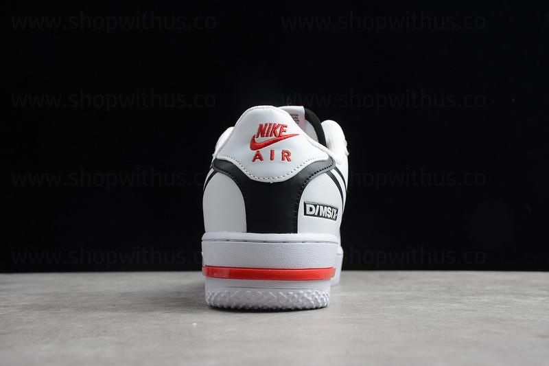 NikeAir Force 1 AF1 React - White/Black/Red