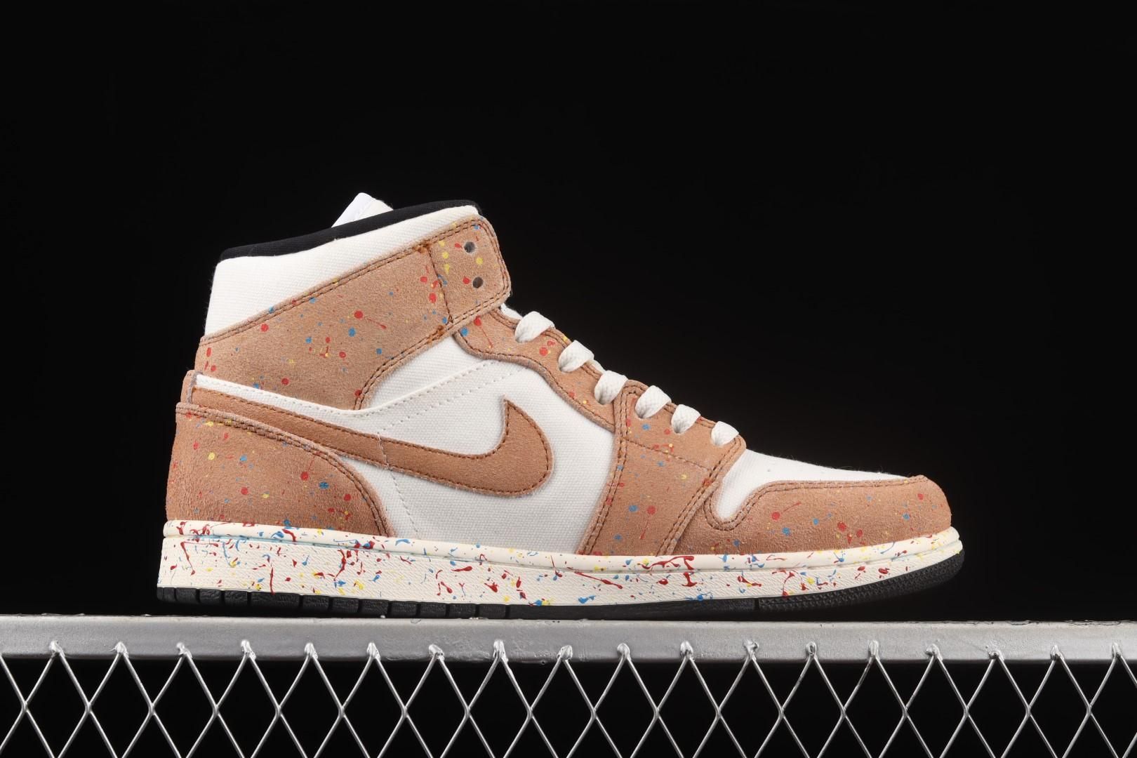 Air Jordan 1 AJ1 Mid - Brushstroke