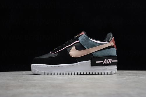 NikeUnisex Air Force 1 AF1 Shadow - Black Metallic