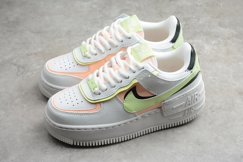 NikeUnisex Air Force 1 AF1 Shadow - White/Crimson Tint