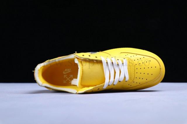 Custom NikeAir Force 1 AF1 Low x Off-White - Yellow
