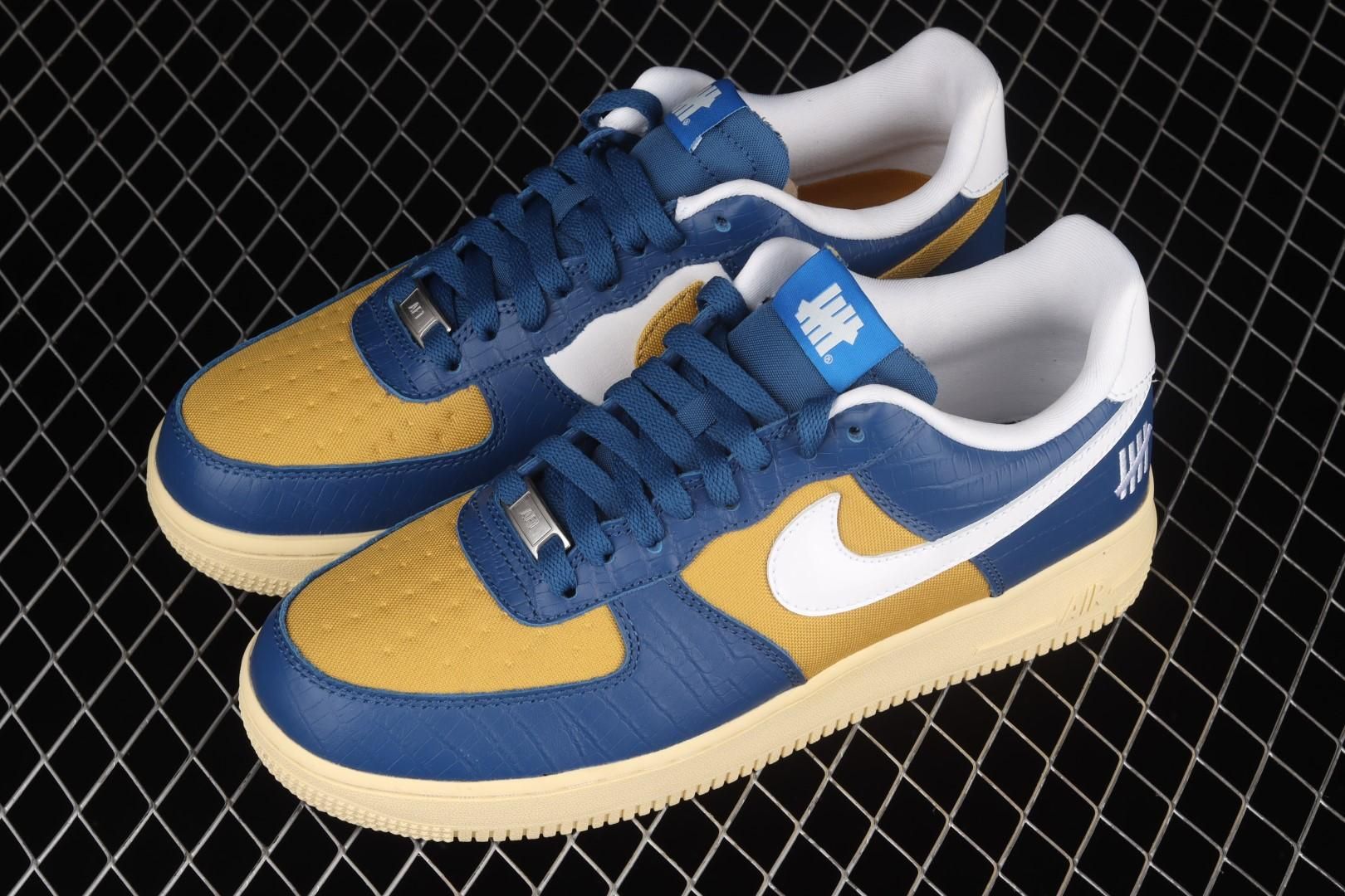 UNDEFEATED x NikeUnisex Air Force 1 AF1 - Blue Yellow Croc