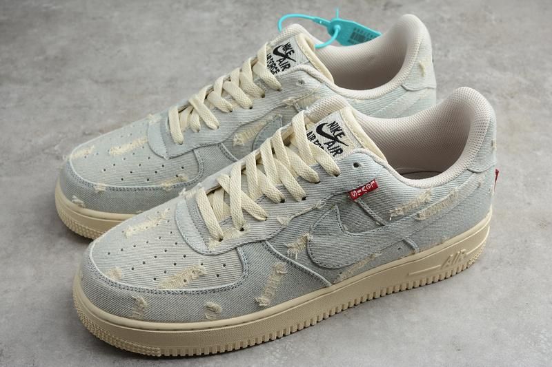 Levis x NikeUnisex Air Force 1 AF1 Low - Beige/Blue