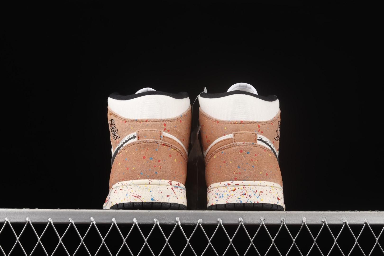 Air Jordan 1 AJ1 Mid - Brushstroke