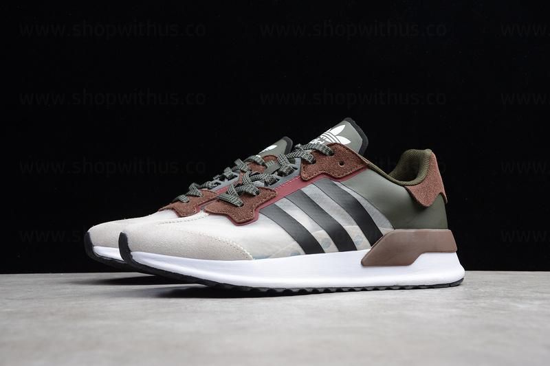 adidasMen's X_PLR - White/Brown/ArmyGreen