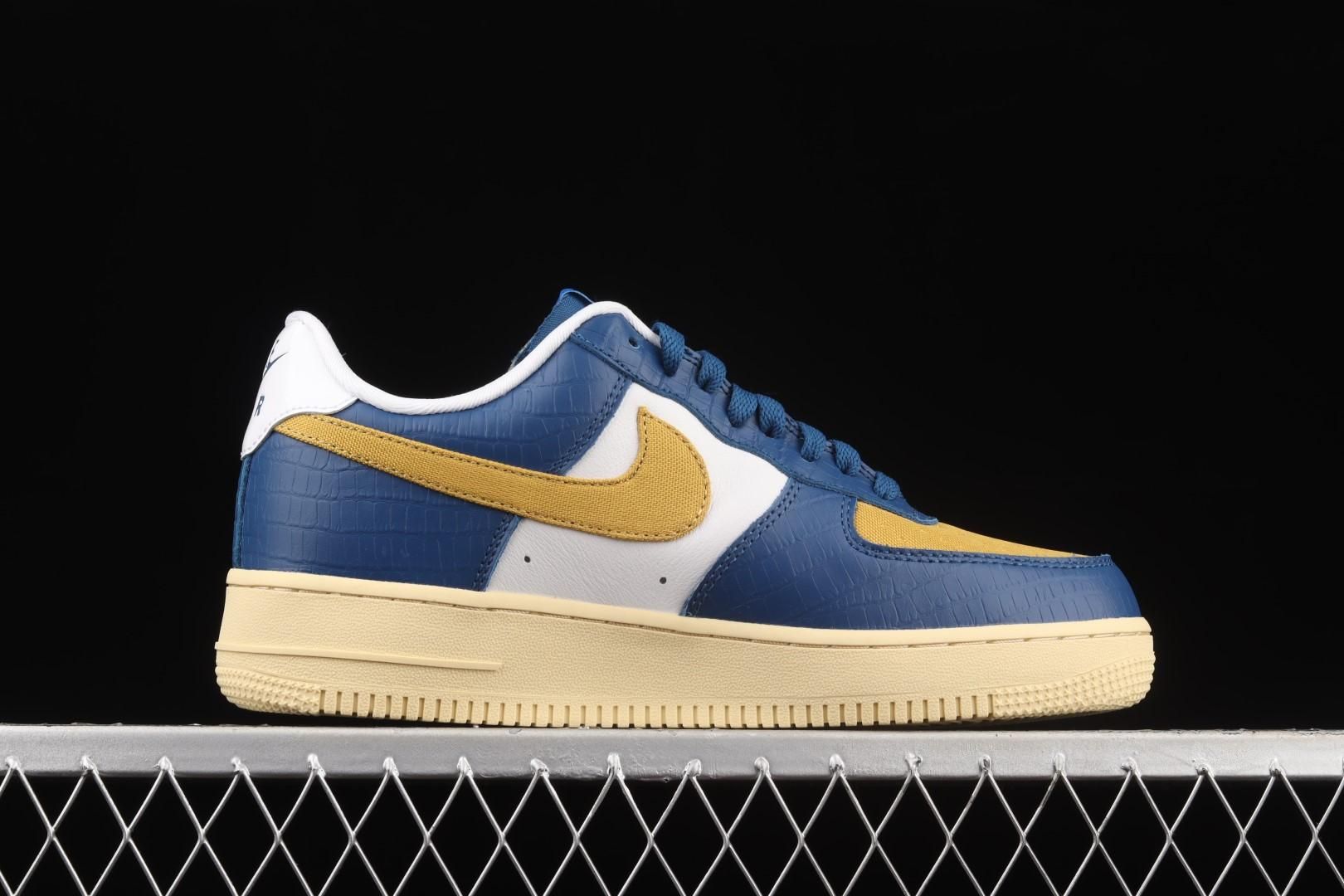 UNDEFEATED x NikeUnisex Air Force 1 AF1 - Blue Yellow Croc