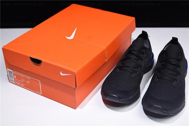 NikeUnisex Epic React Flyknit - Black/Racer Blue