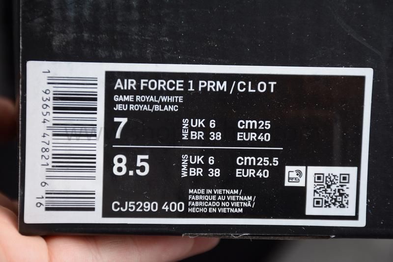 CLOT x NikeAir Force 1 - Blue Silk