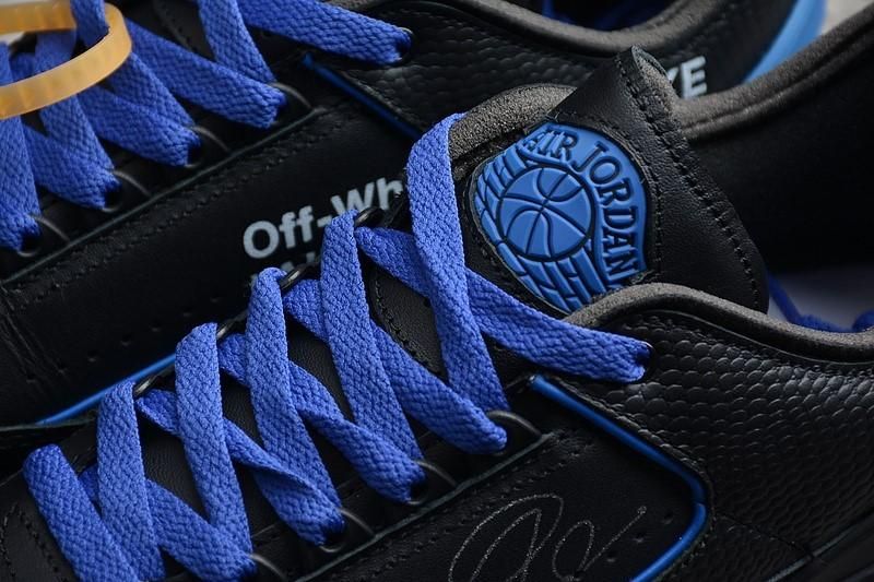 Off-White x Air Jordan 2 AJ2 Retro Low - Black Blue