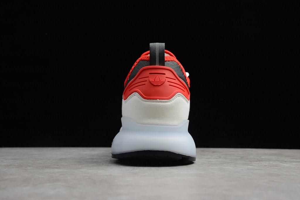 adidasMen's ZX 2K Boost - White/Black-Solar Red