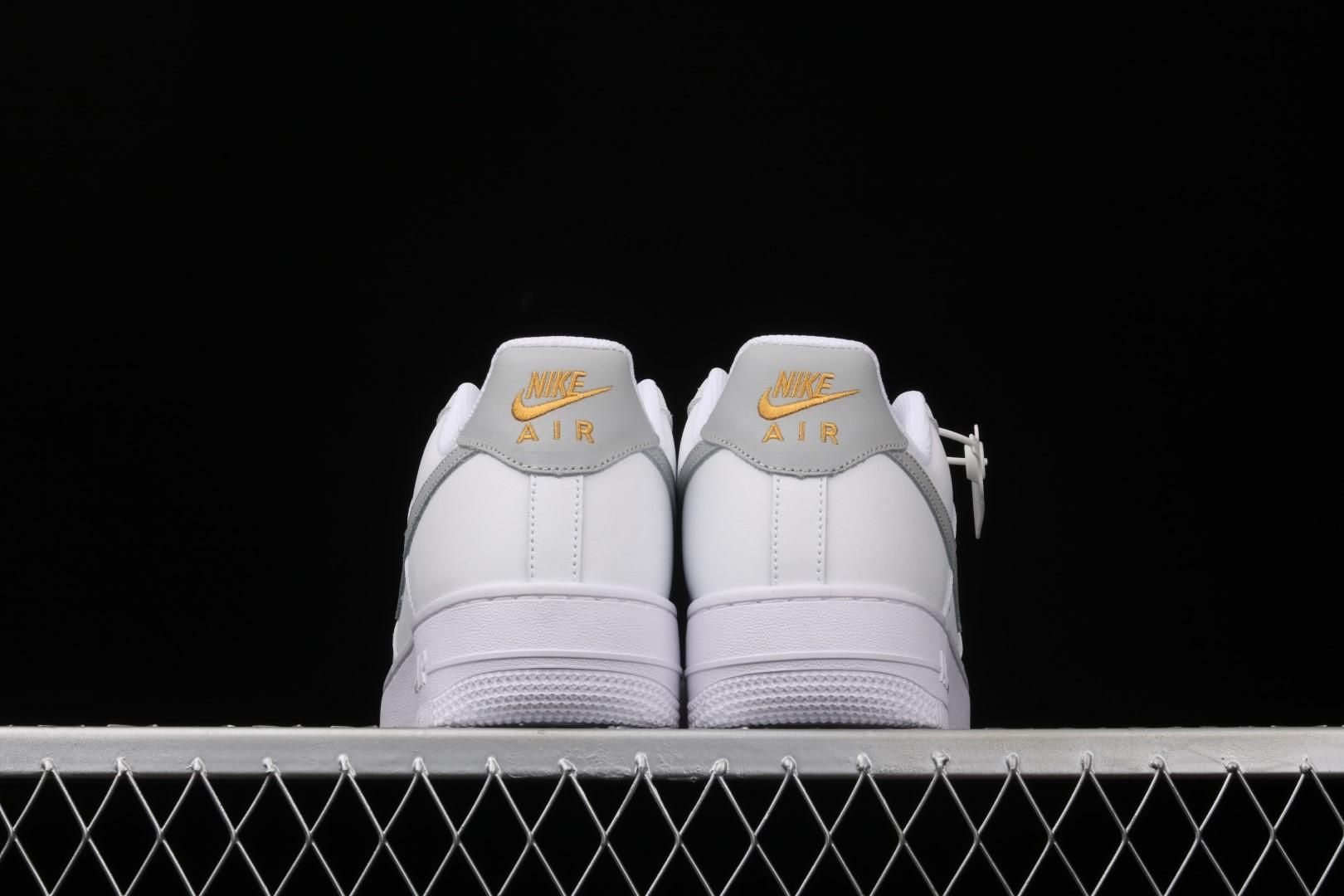 NikeAir AF1 Force 1 Low - White/Grey/Gold