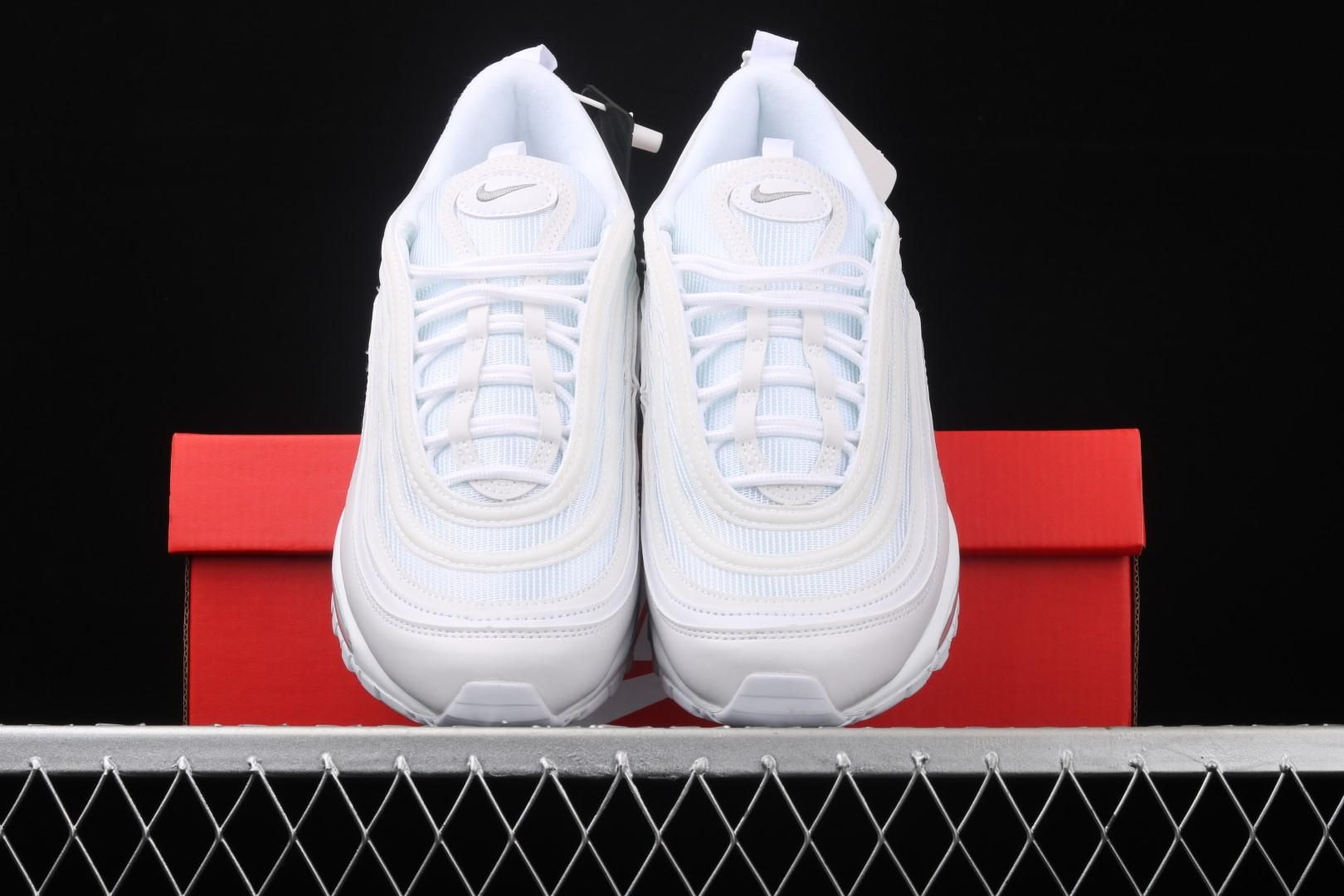 NikeUnisex Air Max 97 AM97 - Triple White/Wolf Grey