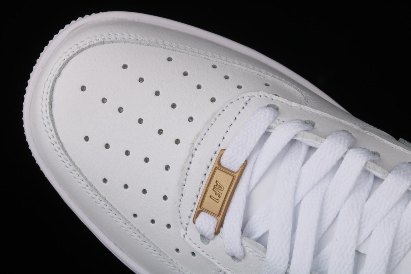 NikeAir AF1 Force 1 Low - White/Grey/Gold