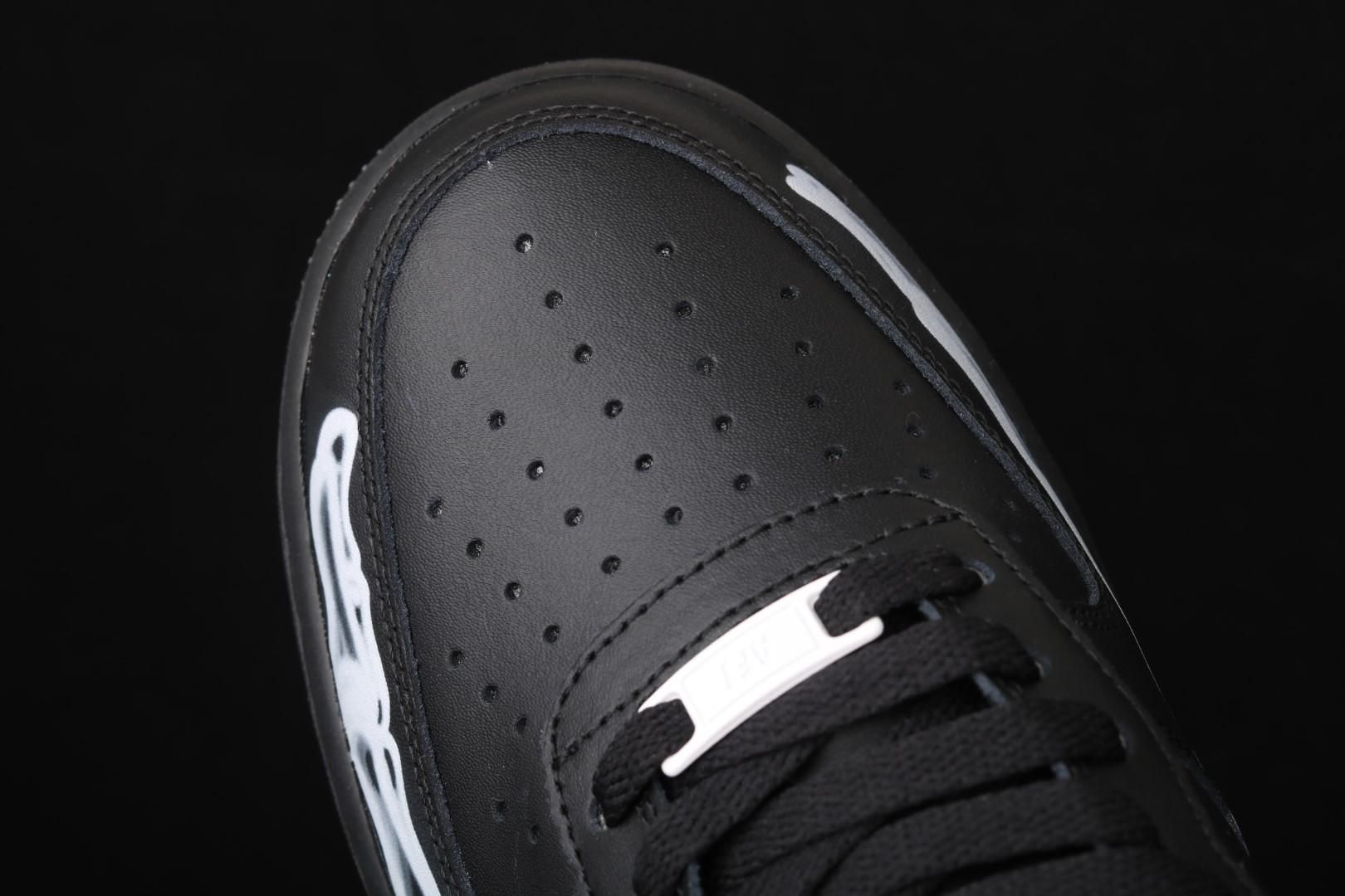 NikeUnisex Air Force 1 Low - Black Skeleton Halloween