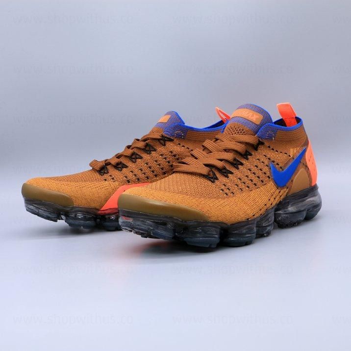 NikeAir VaporMax Flyknit 2 - Golden Beige/Racer Blue