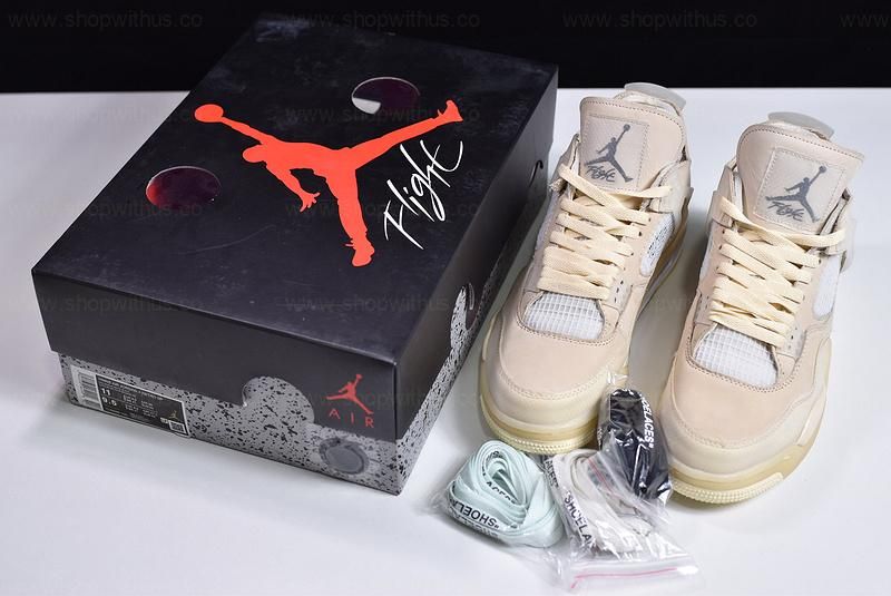 Off-White™ x Air Jordan 4 AJ4 Retro  - Sail