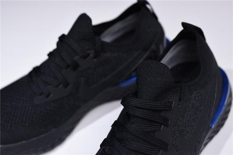 NikeUnisex Epic React Flyknit - Black/Racer Blue