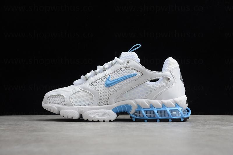 Stussy x NikeAir Zoom Spiridon Cage 2 - White University Blue