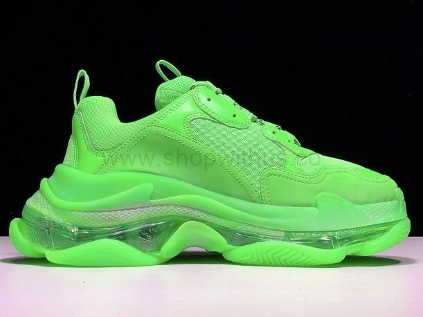 BalenciagaUnisex Triple S Clear Sole -  Neon Green