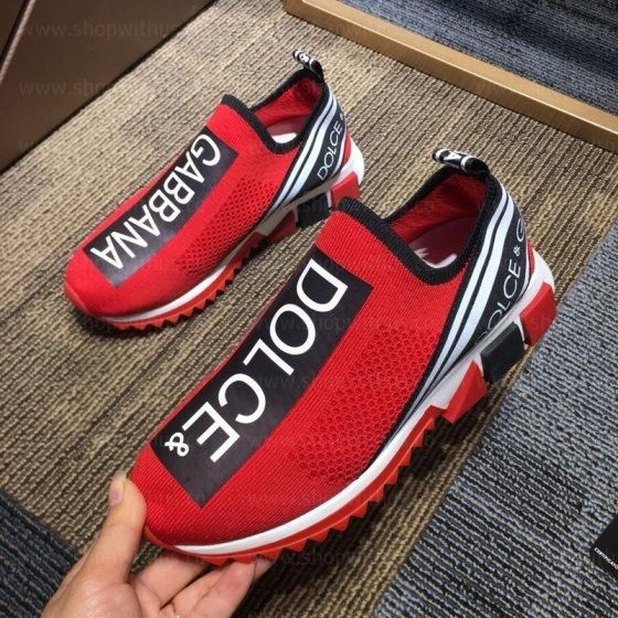 Dolce & Gabbana Sorrento Logo trainer - Red Black