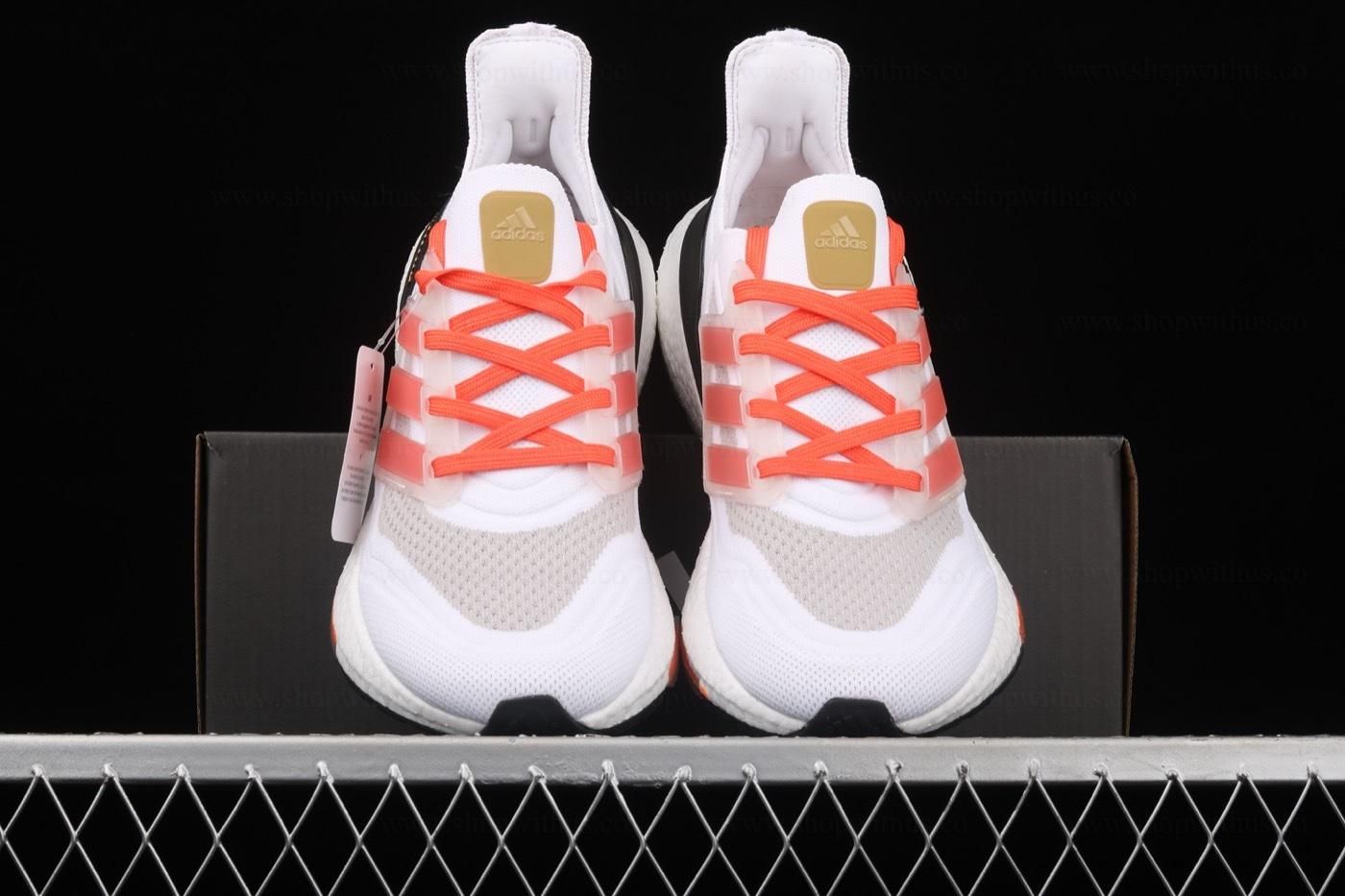 adidasMen's Ultraboost 21 - Cloud White/Orange