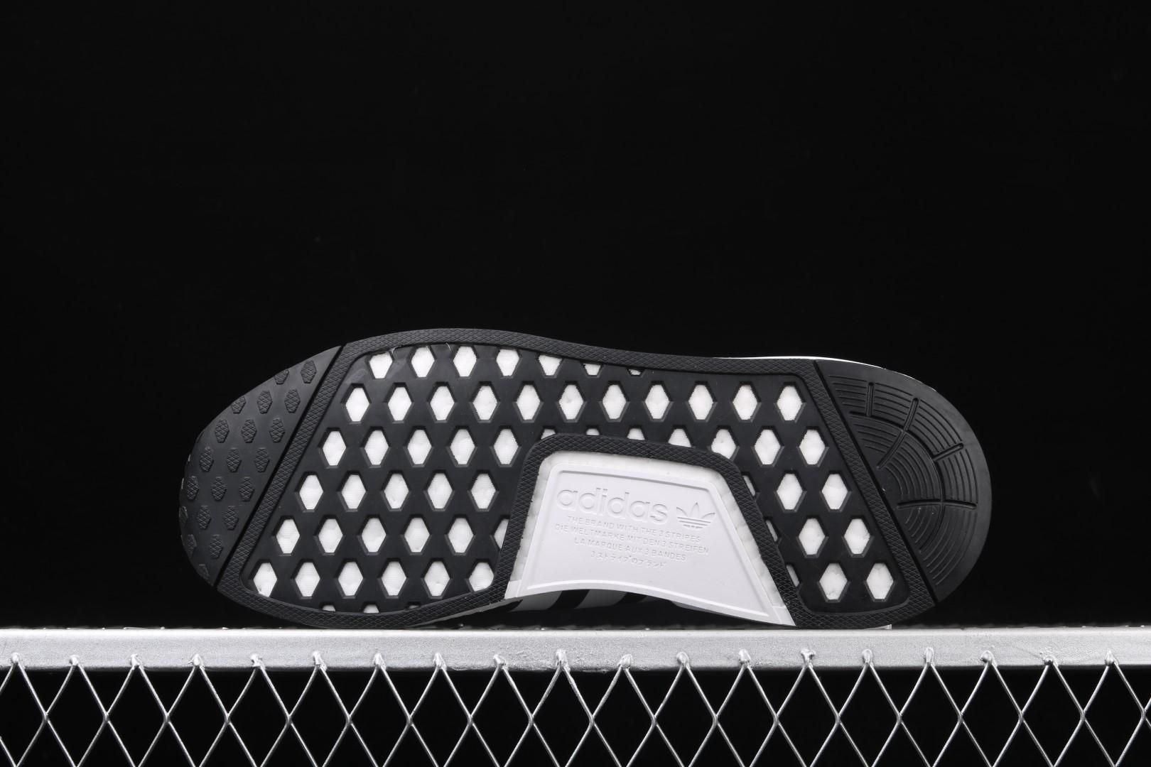 adidasMens NMD R1 V2 - Black White