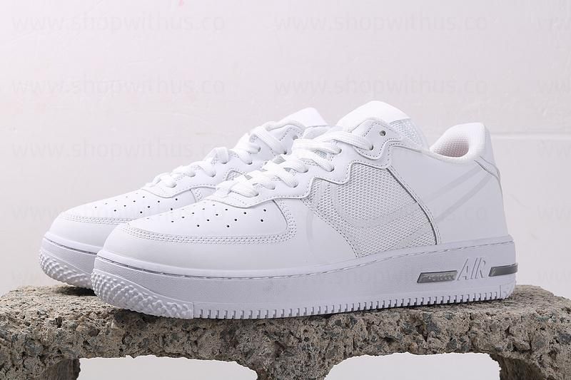 NikeAir Force 1 AF1 React - White Platinum