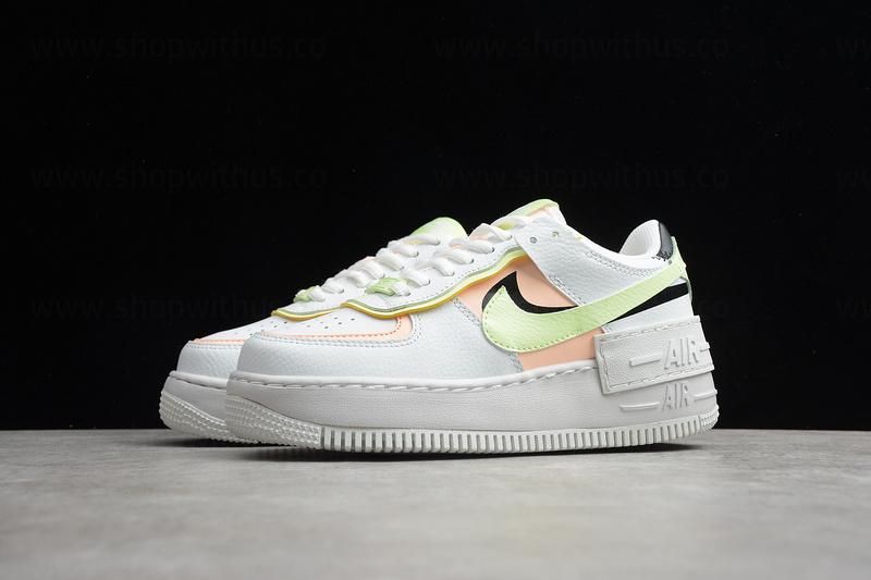 NikeUnisex Air Force 1 AF1 Shadow - White/Crimson Tint