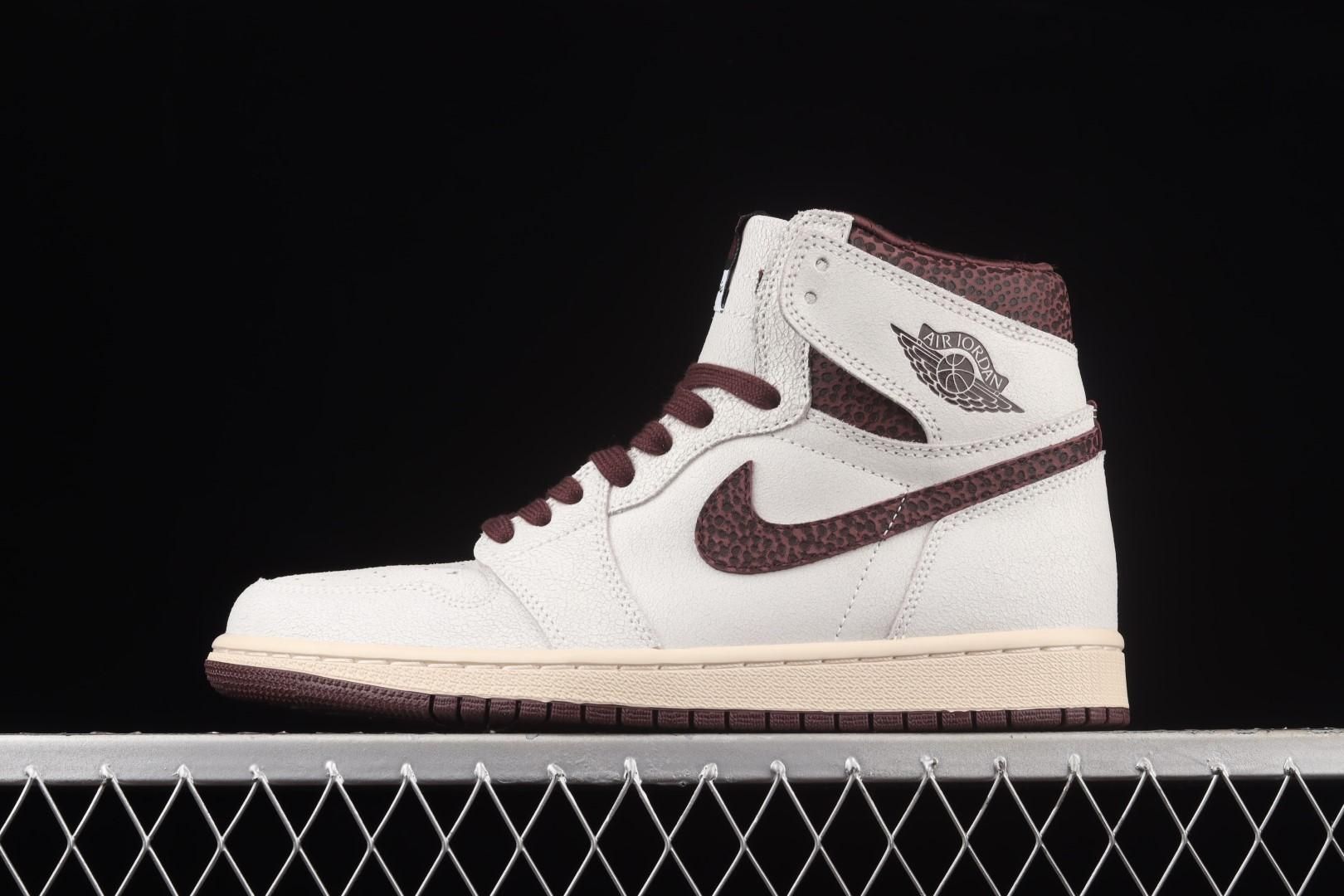 A Ma Maniere x Air Jordan 1 AJ1 High OG - Sail/Burgundy Crush