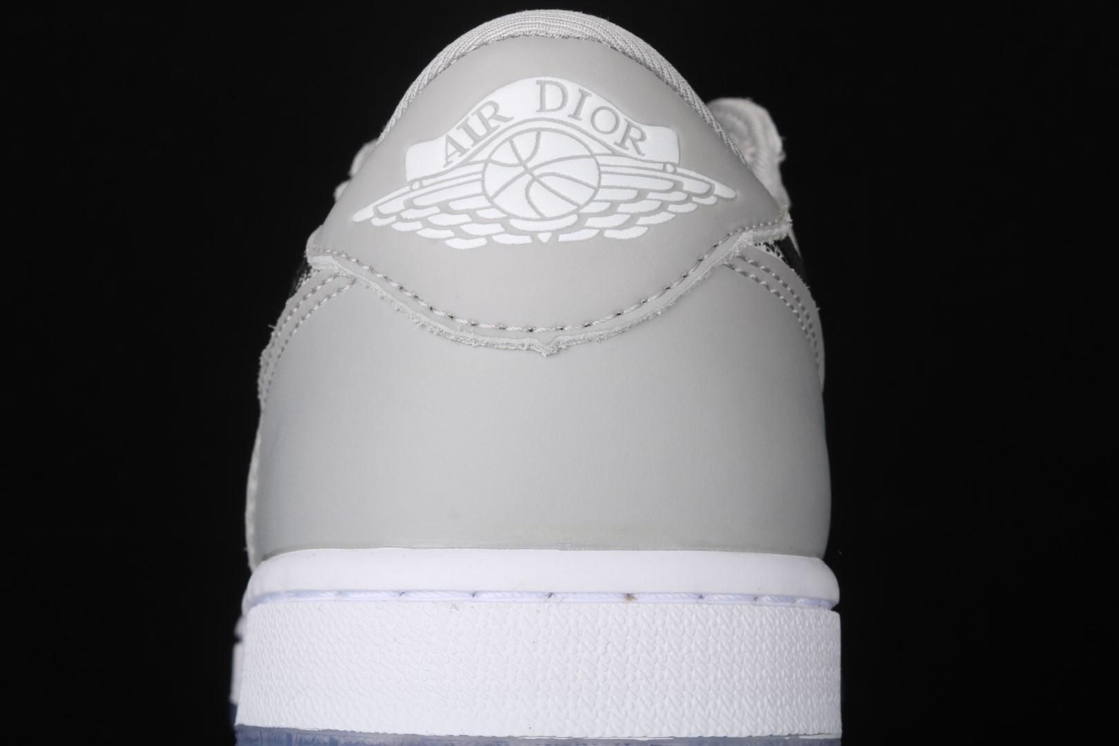 DI0R x Air Jordan 1 AJ1 Retro Low - Grey