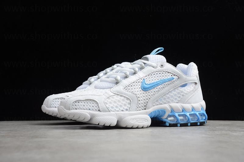 Stussy x NikeAir Zoom Spiridon Cage 2 - White University Blue