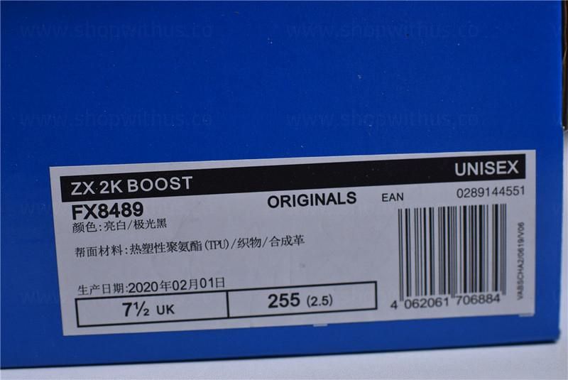 adidasOriginals ZX 2K Boost - White Iridescent/Core Black
