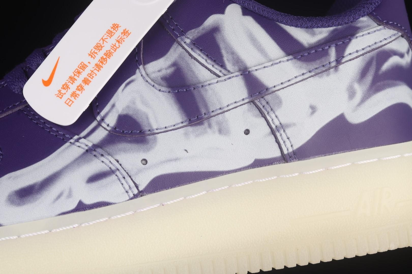 NikeUnisex Air Force 1 AF1 Low - Purple Skeleton Halloween