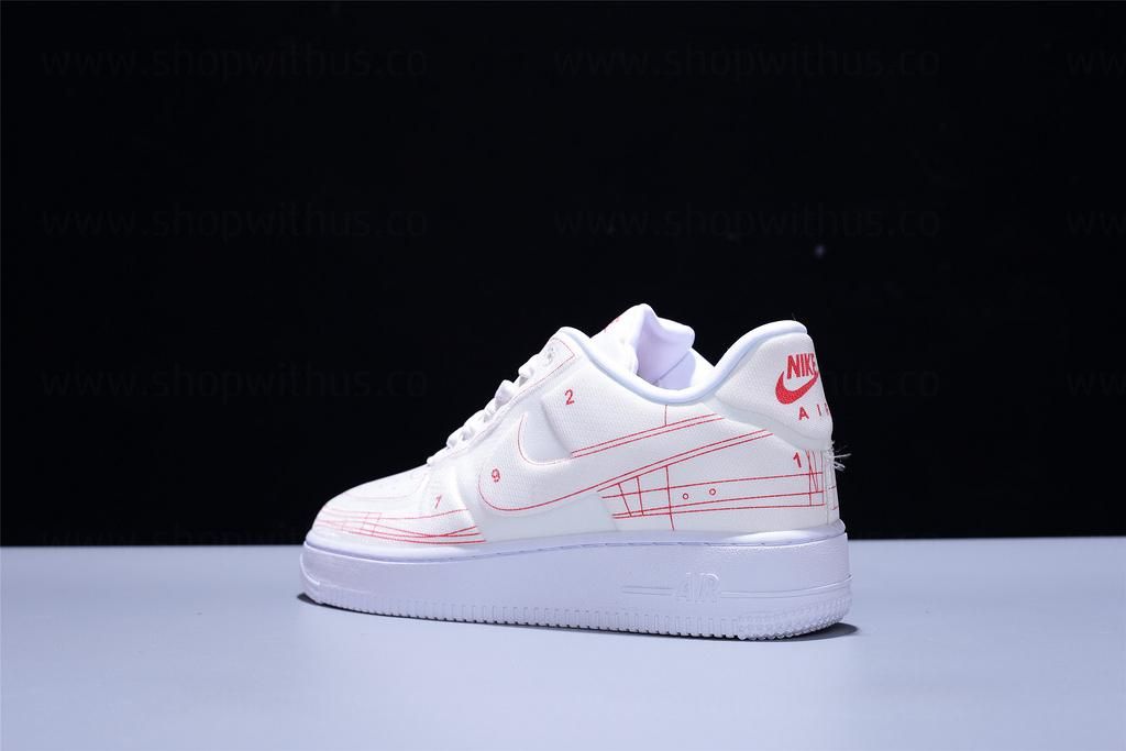 NikeUnisex Air Force 1 AF1 07 Low LX Blueprint - "Summit White
