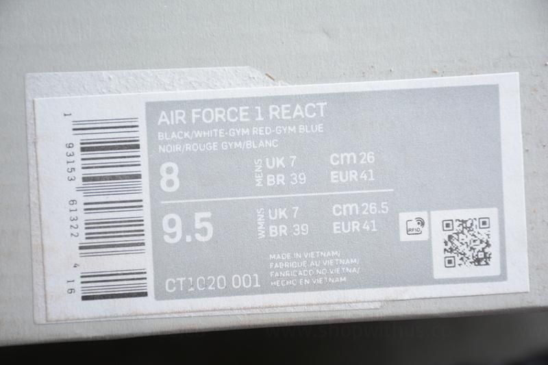 NikeAir Force 1 AF1 React D/MS/X - Black