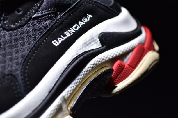 BalenciagaUnisex Vintage Triple S Trainers - Black/White/Red