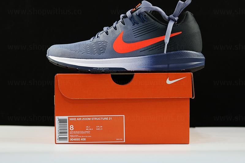 NikeMen's Air Zoom Structure 21 - Dark Sky Blue/Total Crimson