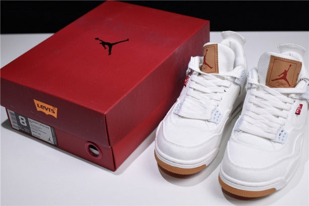 Levi's x Air Jordan 4 AJ4 Retro (Levi's Tag) - White Denim
