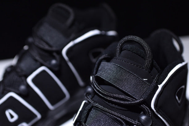 NikeAir More Uptempo Mid Basketball Shoe - Black/White