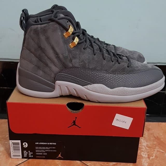 Air Jordan 12 AJ12 Retro Basketball Shoes - Dark Grey