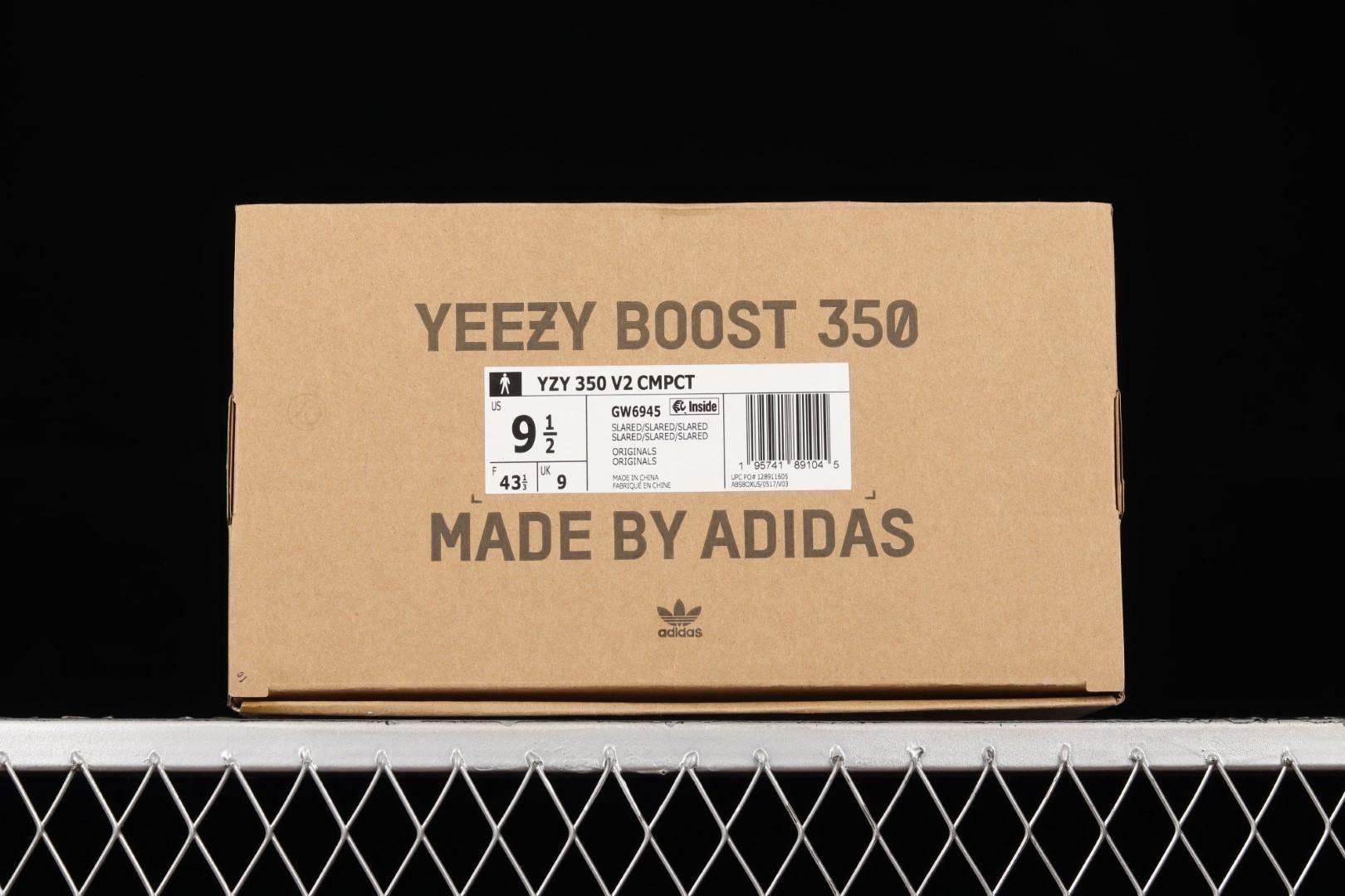 adidasMens Yeezy 350 V2 CMPCT - Slate Red
