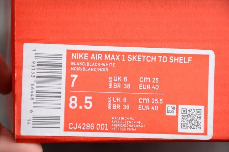NikeUnisex Air Max 1 AM1 - Tinker Sketch to Shelf Black