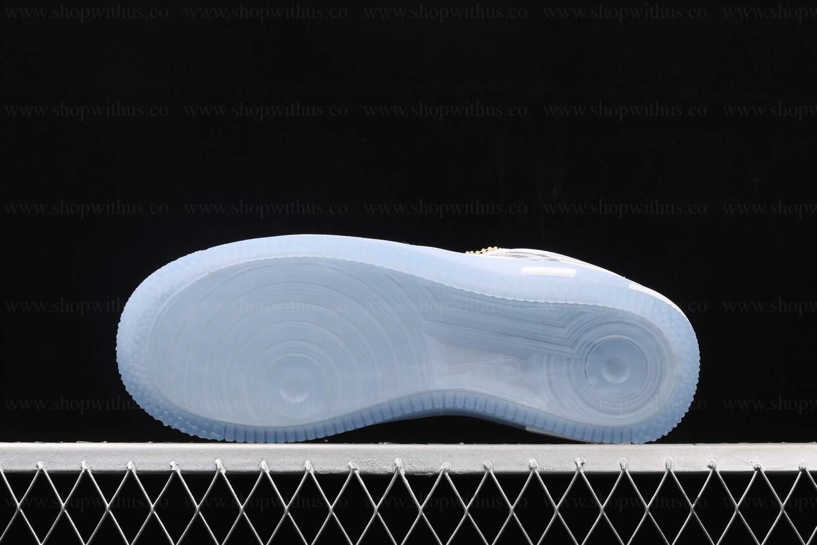 NikeAir Force 1 AF1 React - White Light Bone