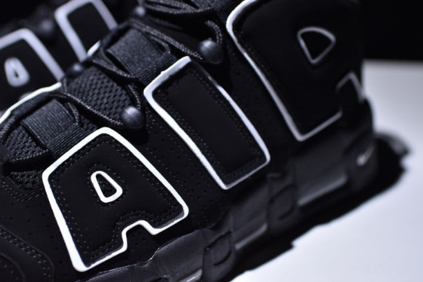 NikeAir More Uptempo Mid Basketball Shoe - Black/White