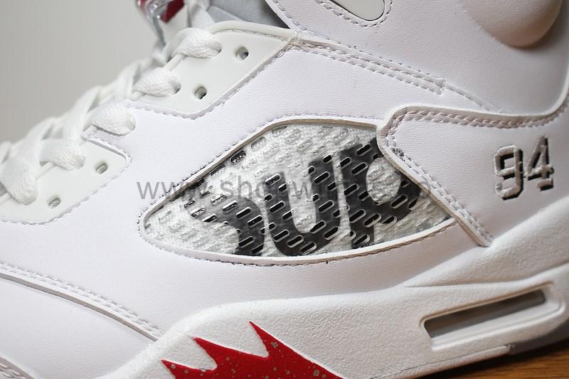 Supreme x Air Jordan 5 AJ5 Retro - White