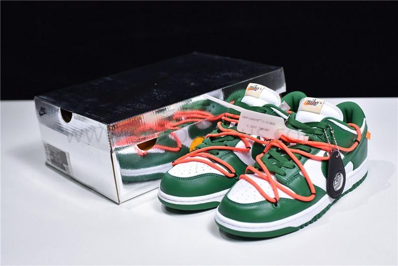 Off-White x NikeSB Dunk Low - Pine Green