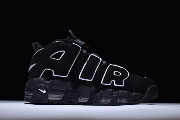 NikeAir More Uptempo Mid Basketball Shoe - Black/White
