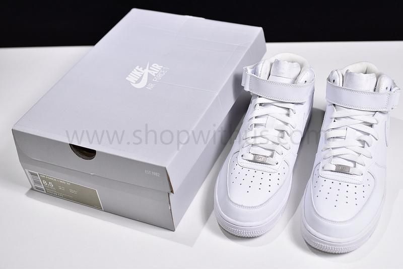 (Real Leather OG)Nike✔️Air Force 1 AF1 MID '07 - All White