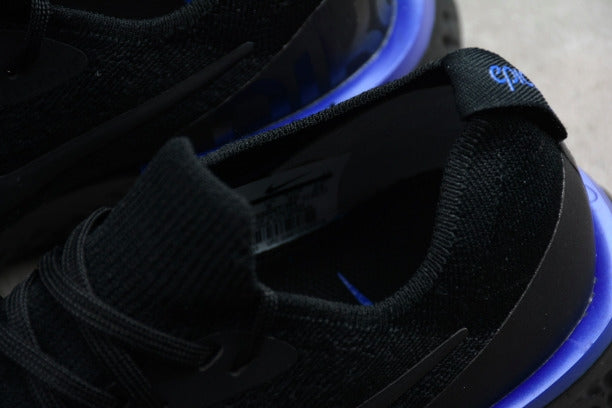 NikeUnisex Epic React Flyknit Running Shoes - Black/Racer Blue