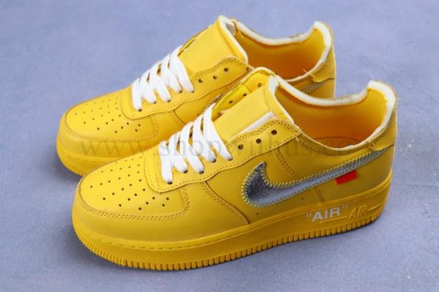 Custom NikeAir Force 1 AF1 Low x Off-White - Yellow